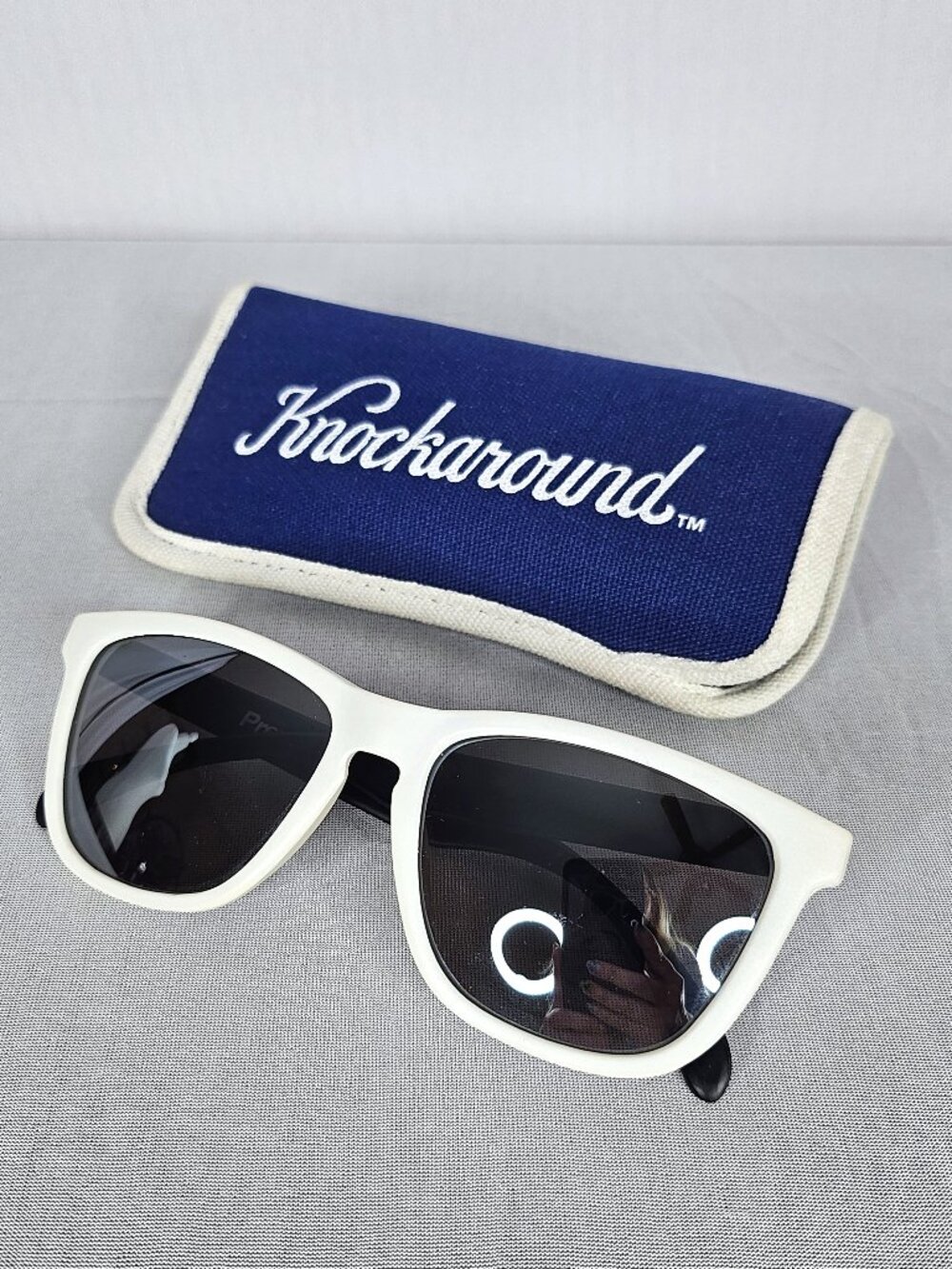 Knockaround | Premiums Sunglasses | White Black | Unisex | Case